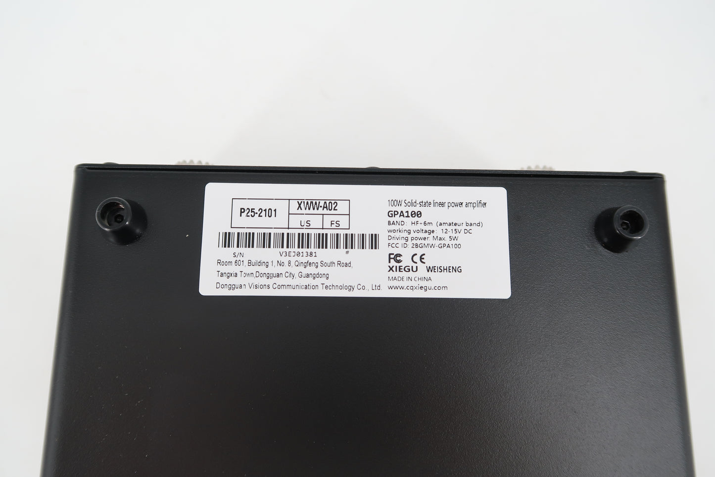 U19878 Used Xiegu GPA100 Desktop HF/6m Linear Power Amplifier