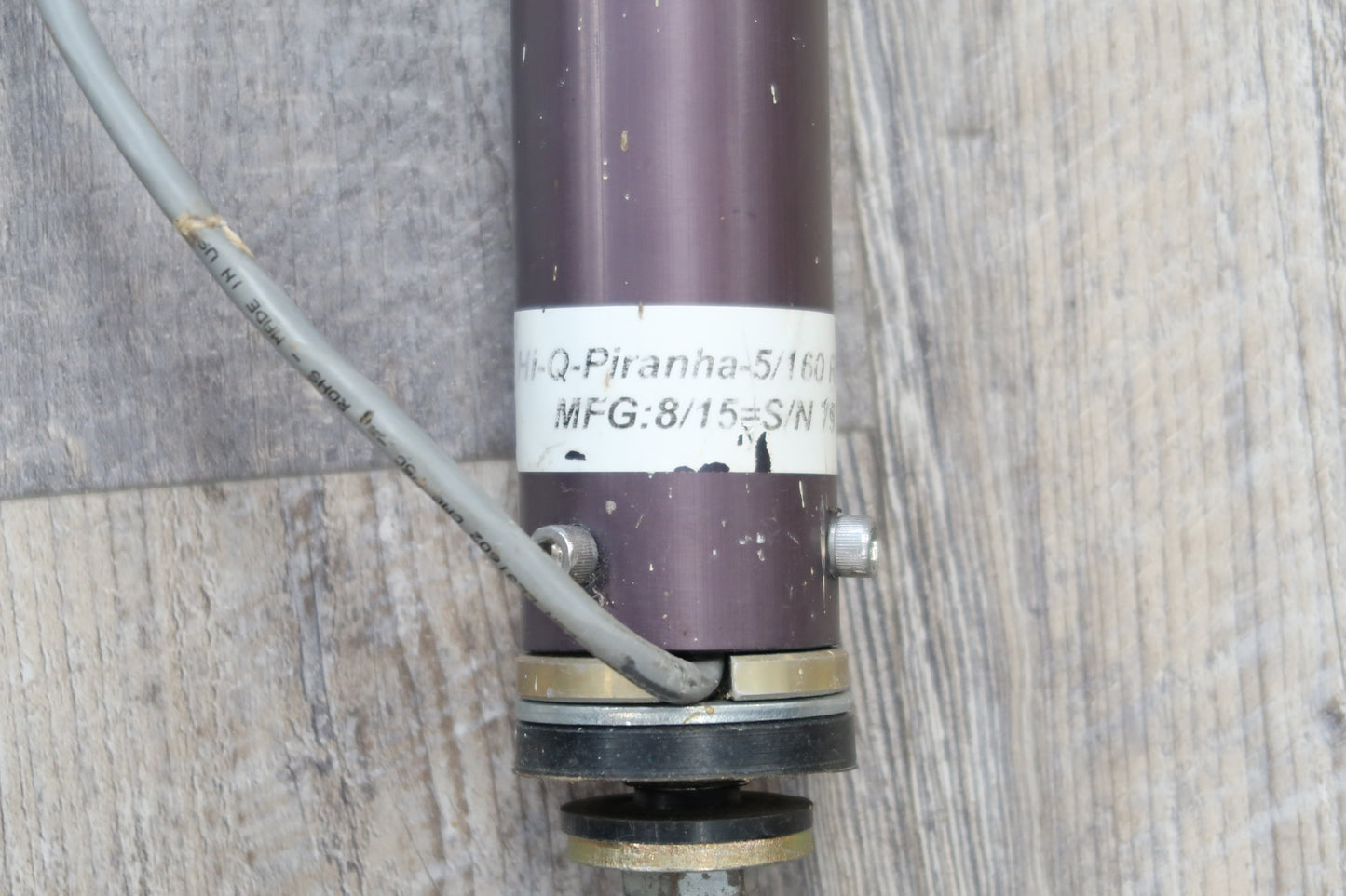 U19894 Used Hi-Q Piranha 5/160 R.Mil HF Mobile Antenna