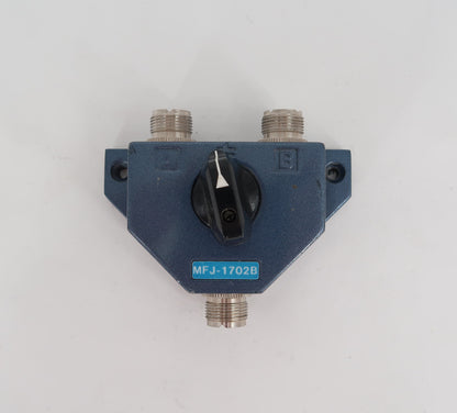 U19902 Used MFJ-1702B 2-Position Coaxial Switch w/ Off-Ground Position