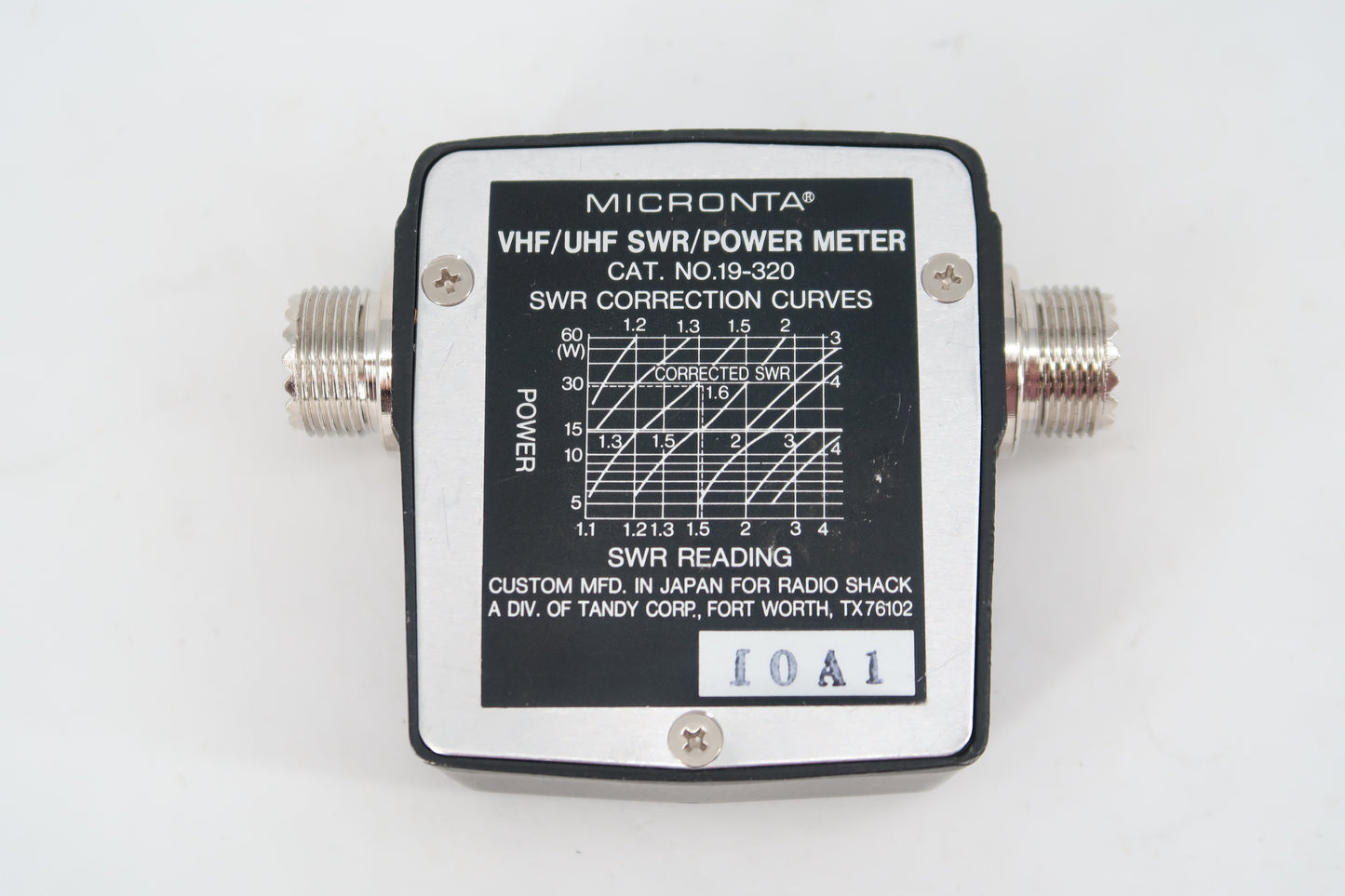 U19914 Used Micronta 19-320 Compact VHF/UHF Power/SWR Meter