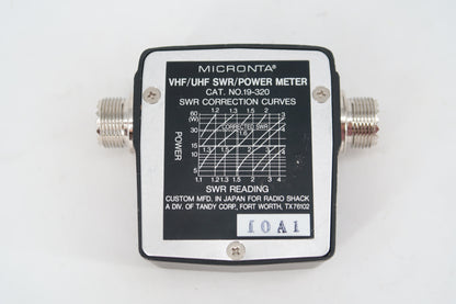 U19914 Used Micronta 19-320 Compact VHF/UHF Power/SWR Meter