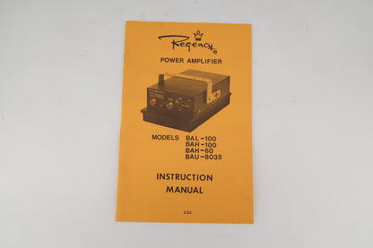 U19940 Used Regency BAL-100 Mobile RF Power Amplifier Six Meters 100 watts