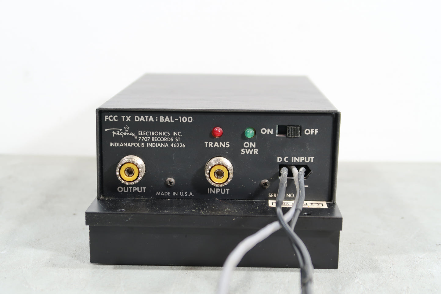 U19940 Used Regency BAL-100 Mobile RF Power Amplifier Six Meters 100 watts