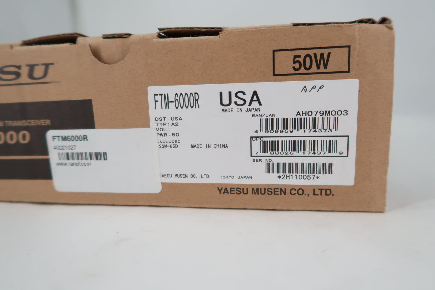U19950 Used Yaesu FTM-6000R Dual Band UHF/VHF Mobile Radio