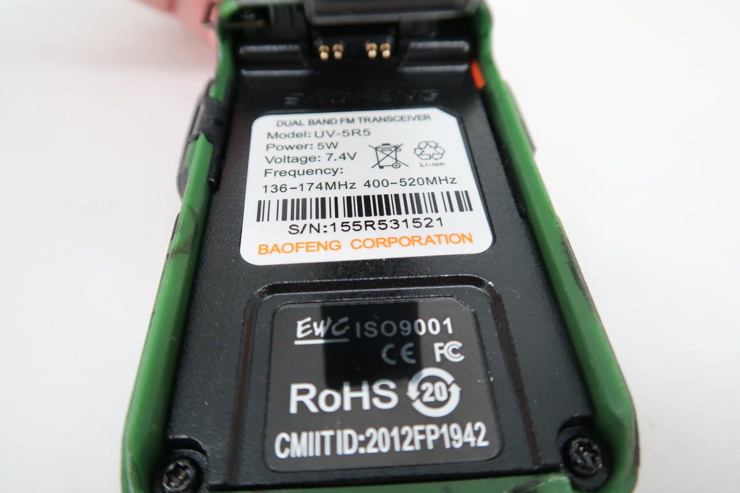 U19953 Baofeng UV-5R5 5W Dual-Band Handheld Transceiver