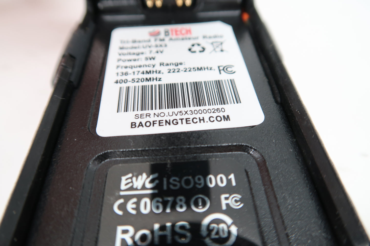 U19954 Baofeng UV-5X3 5W Tri-Band Handheld Transceiver