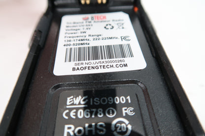 U19954 Baofeng UV-5X3 5W Tri-Band Handheld Transceiver