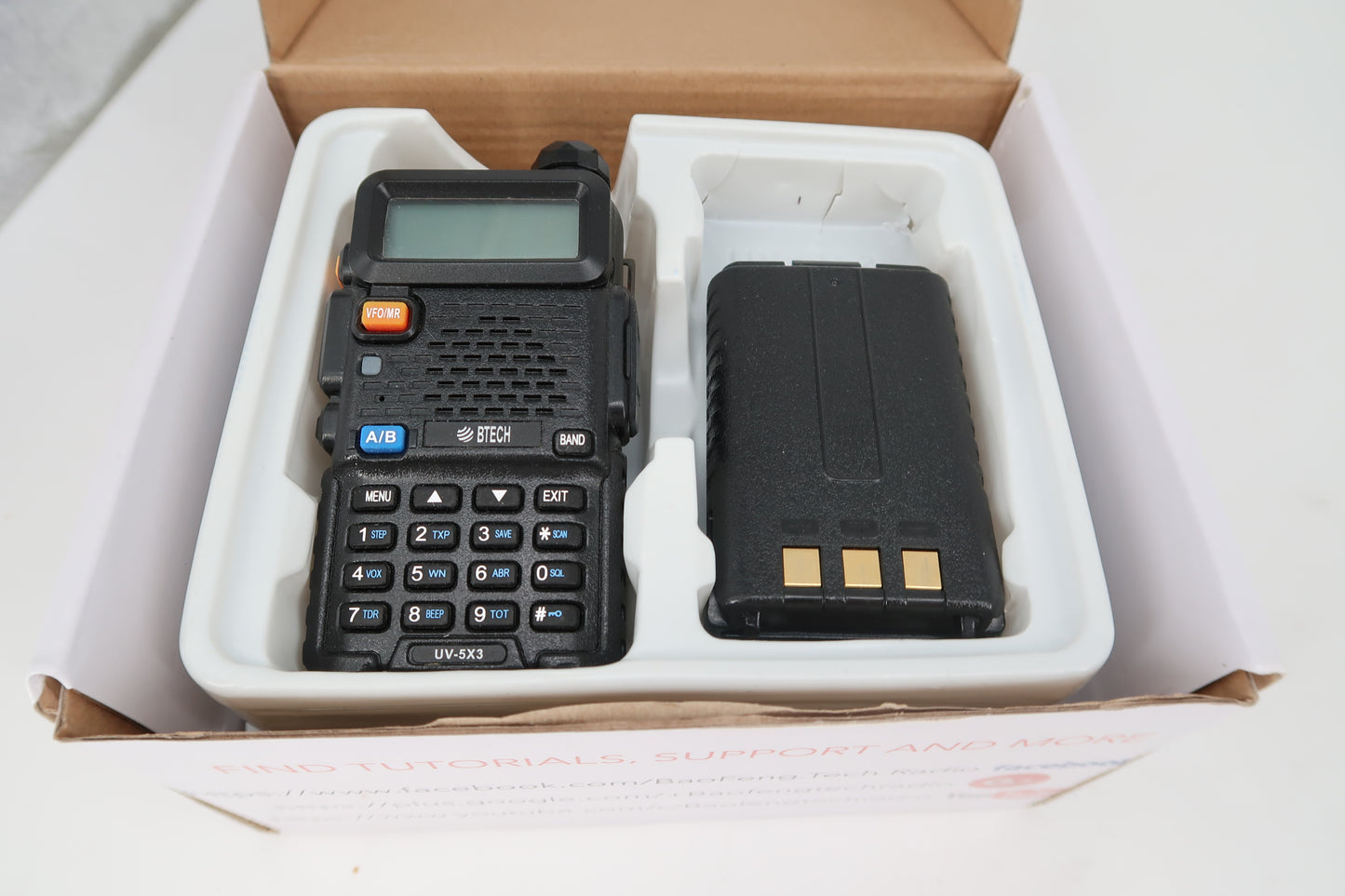 U19954 Baofeng UV-5X3 5W Tri-Band Handheld Transceiver