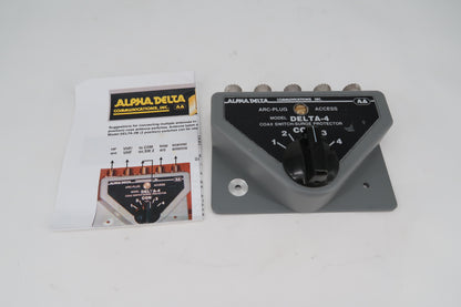 U19958 Used Alpha-Delta Model Delta-4 Coax Switch/Surge Protector
