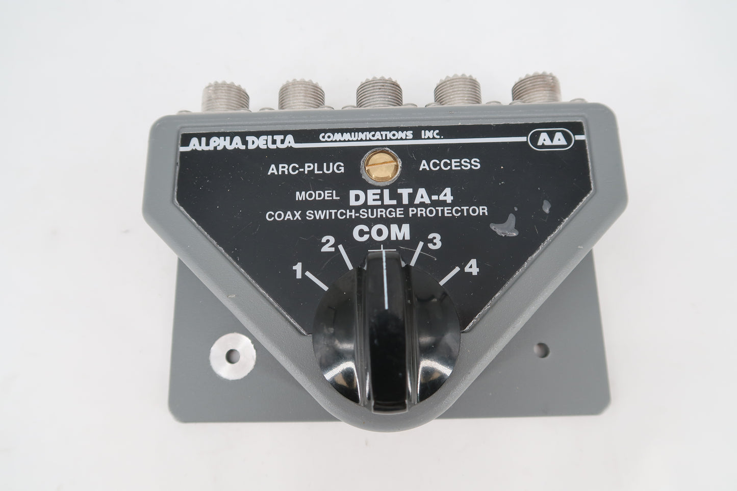 U19958 Used Alpha-Delta Model Delta-4 Coax Switch/Surge Protector