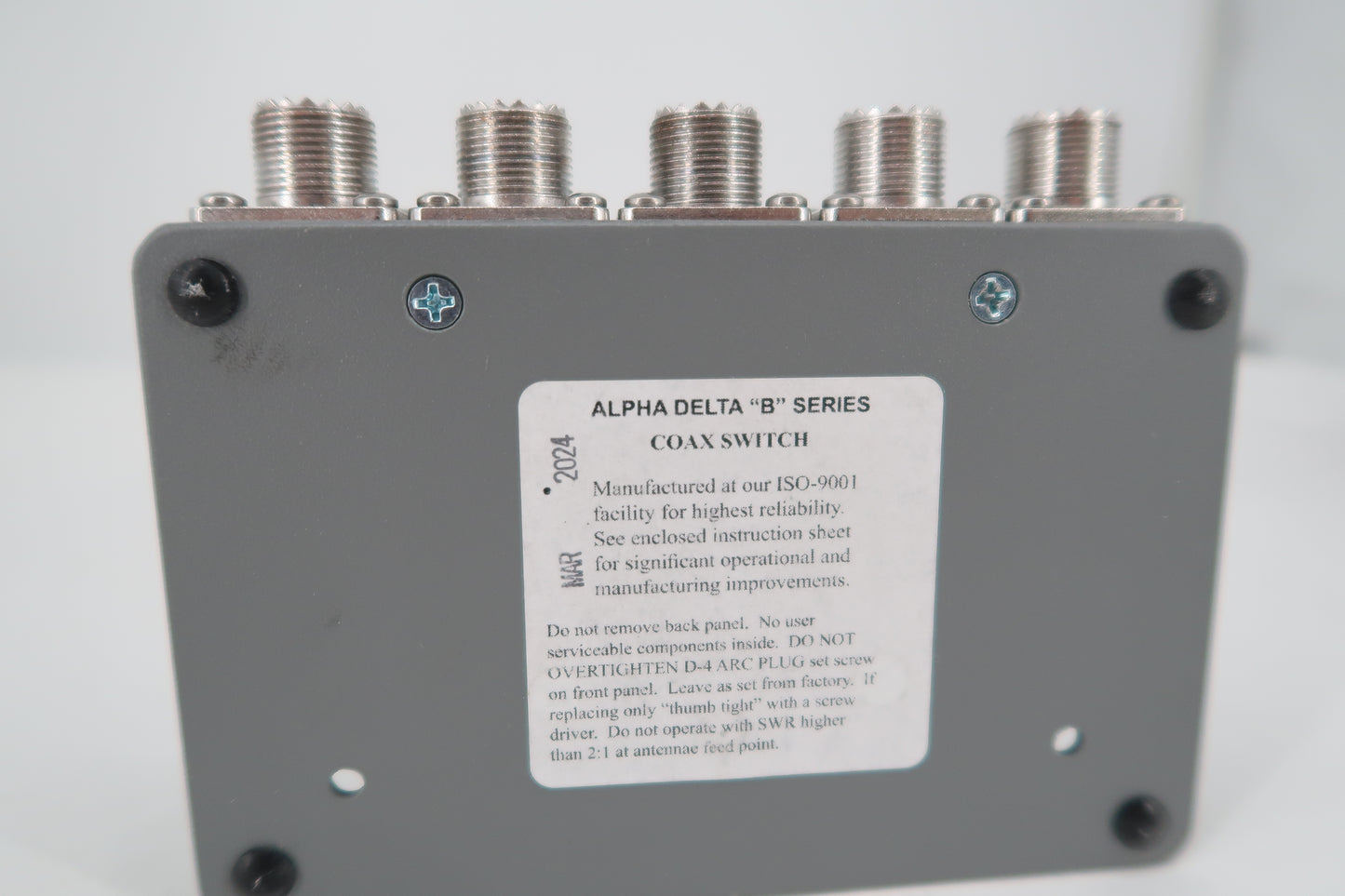U19958 Used Alpha-Delta Model Delta-4 Coax Switch/Surge Protector