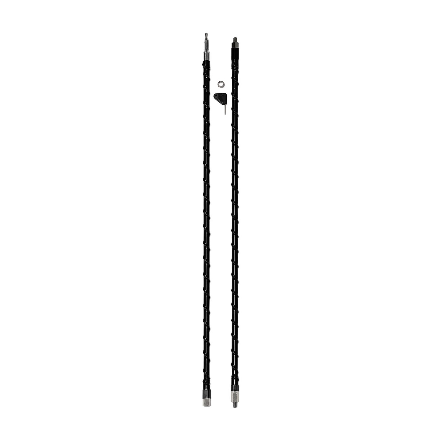 Procomm JA84 - ProComm 2 Piece 7 Foot Tall 1/4 Wave Black Fiberglass CB Antenna