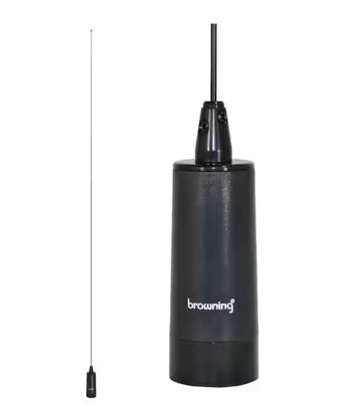 Browning BR-140B 200-Watt Low-Band 26.5 MHz to 30 MHz Unity-Gain UHF Antenna with NMO Mounting in Black Base