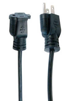 3-Prong 1-Outlet Indoor/Outdoor Grounded Workshop Extension Cord, 15ft