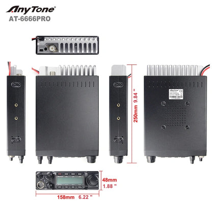 AnyTone AT-6666Pro 10 Meter Amateur Radio AM / FM / SSB / CW