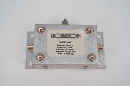 U19456 Used Industrial Communications Engineers Model 402, Receive Only BCB Filter, 50 Ohms