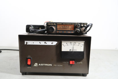 U19678 Used Kenwood TM-221A & Astron RS-20M Radio & Power Supply Kit w/ Argent Simplex Repeater
