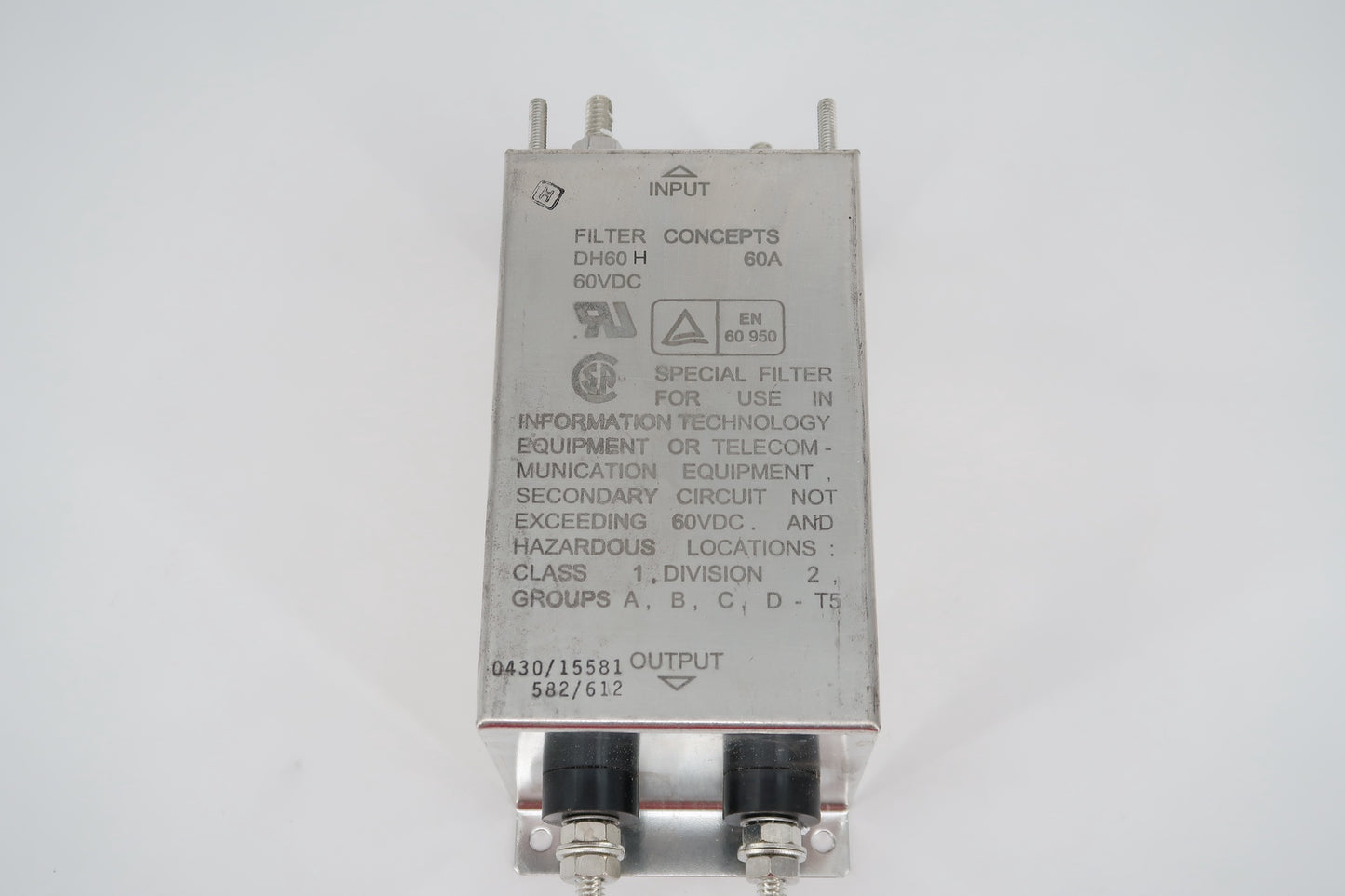 U19461 Used Filter Concepts DH60H EMI Filter 60A/60VDC