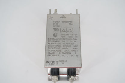 U19461 Used Filter Concepts DH60H EMI Filter 60A/60VDC